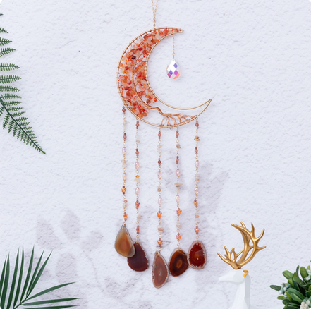 Crystolver 60cm Crystal Tree of Life Moon Dreamcatcher