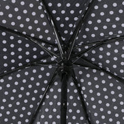 SELINI Compact Umbrella with White Polka Dots - Auto Open Umbrella