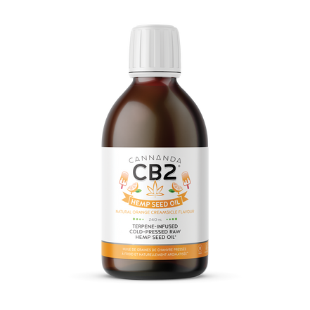 CANNANDA CB2 HEMP SEED OIL >> Orange Creamsicle Flavor (240 mL)
