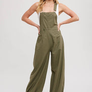 BLUIVY CARGO DRAWSTRING OVERALL JUMPSUIT