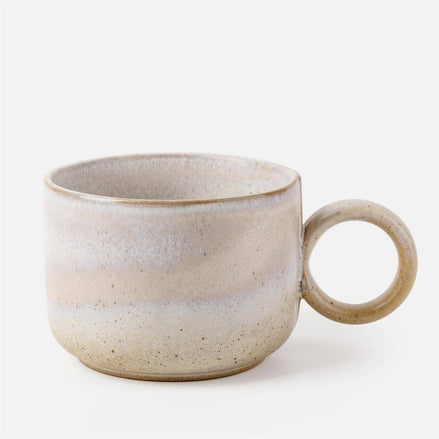 TRUU Reactive Glaze Ceramic Handled Mug , 6.2x4.1x3"