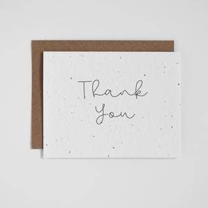 THE GOOD CARD Plantable Greeting Card - Thank You - Cursive