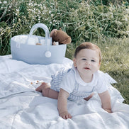 FEPHAS Rope Diaper Caddy | Misty Blue