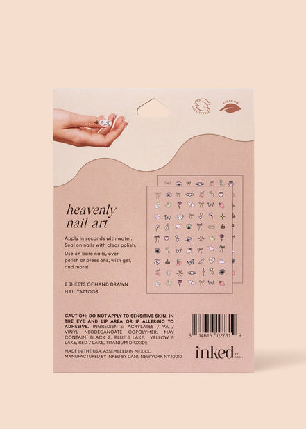 INKED BY DANI Heavenly Nail Art Temporary Tattoo Pack