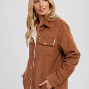 BLUIVY CORDUROY SHERPA-LINED JACKET