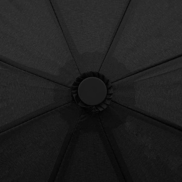 SELINI Compact Solid Black Travel Umbrella