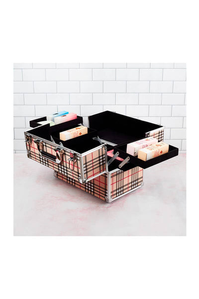 Romantic Beauty CCB-205 Makeup Tool Box Check Print - 1pc