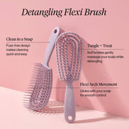KITSCH Detangling Flexi Brush - Soft Violet