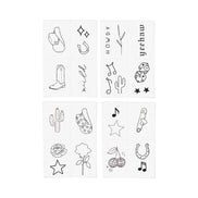 INKED BY DANI Disco Cowgirl Temporary Tattoo Pack