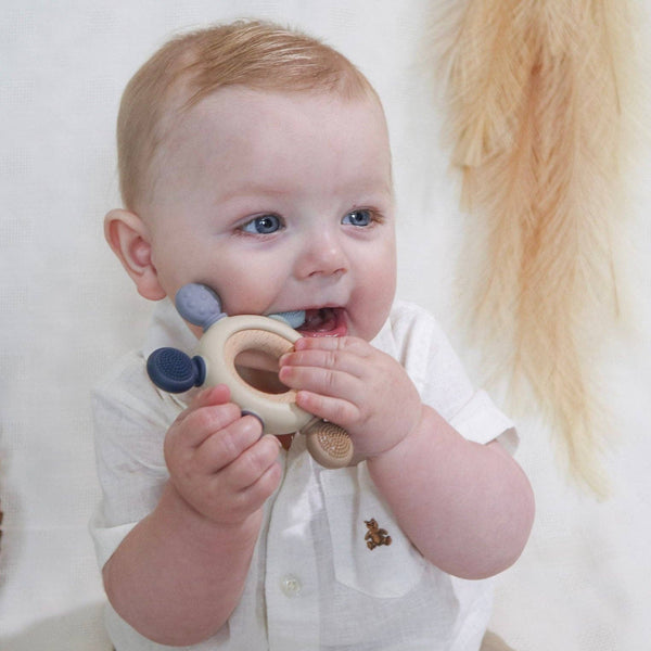 Baby bliss Teether Ring - Pink Tones