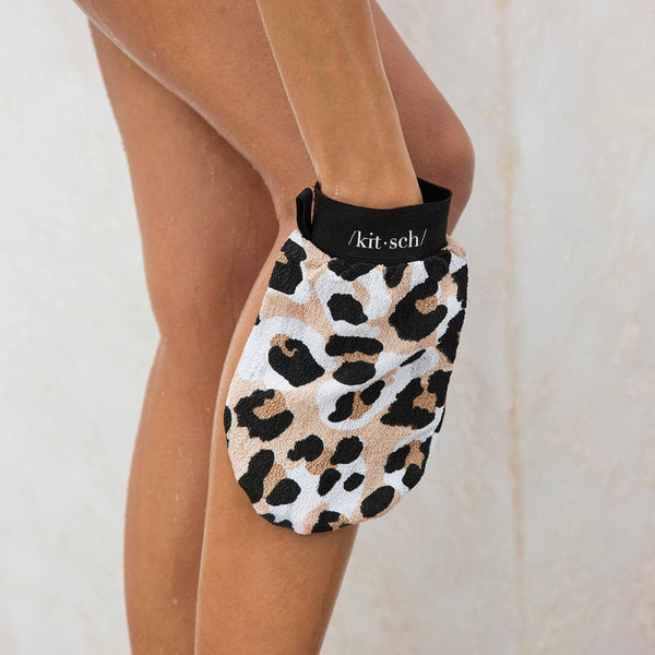 KITSCH Eco-Friendly Exfoliating Glove - Leopard