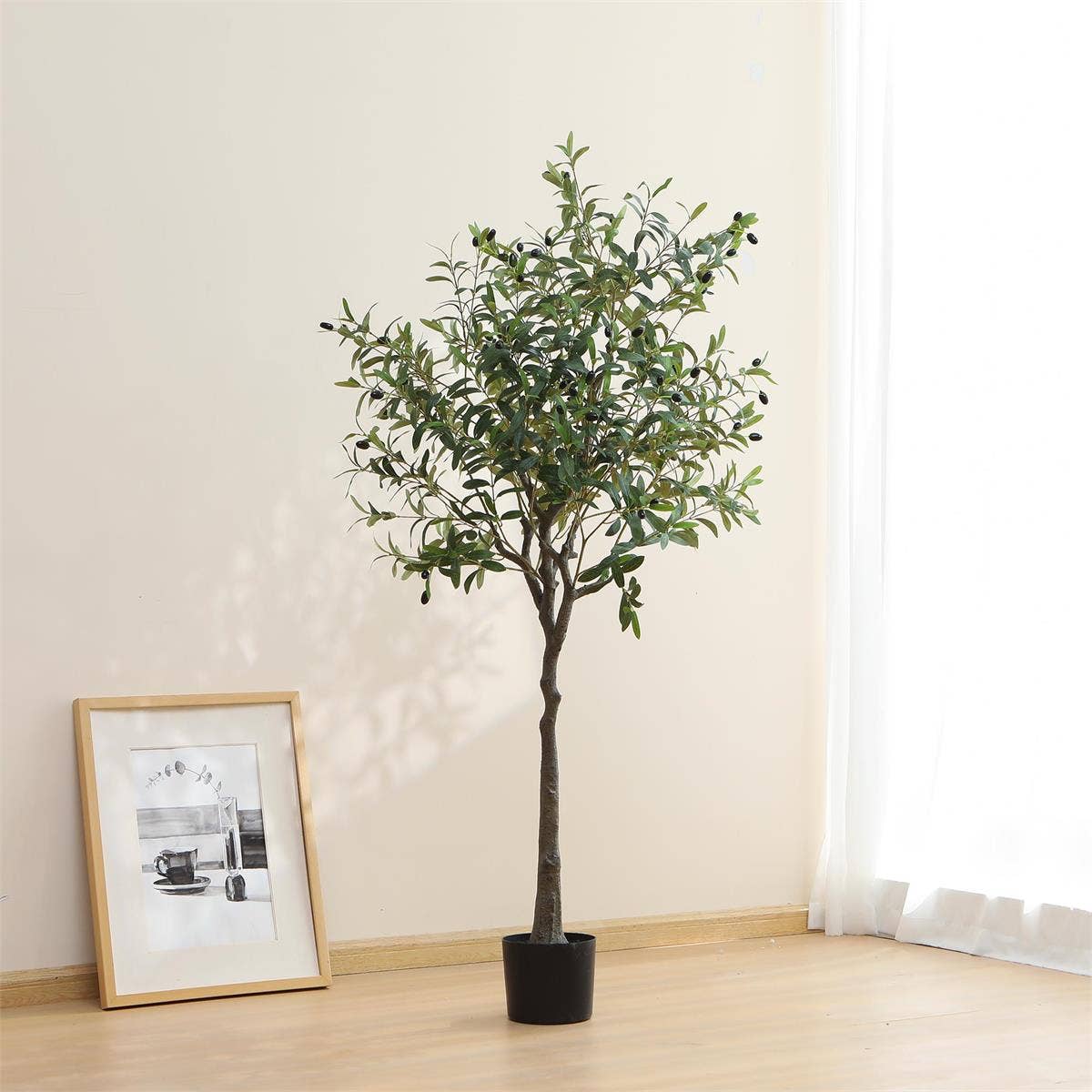 TRUU Artificial Potted Olive Tree, 63