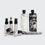 KITSCH Refillable Ultimate Travel 11pc Set - Black & Ivory