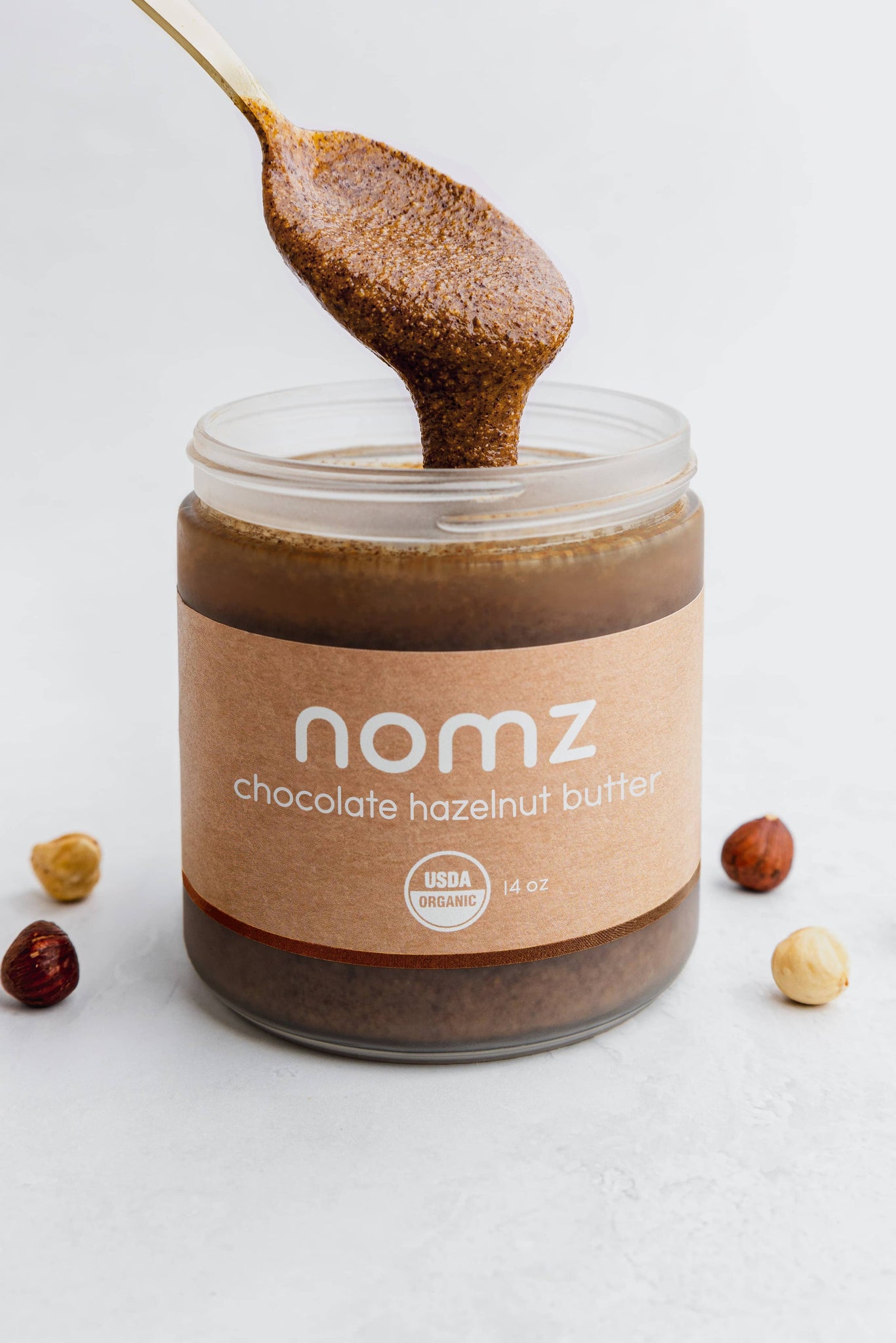 NOMZ Organic chocolate hazelnut butter