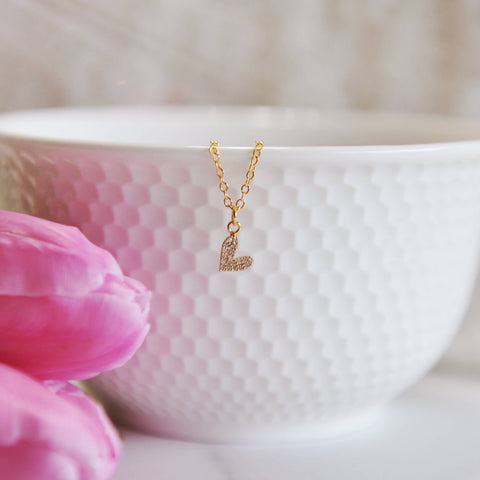 OH SO LOVELY CHERISH / Dainty Heart Charm Necklace