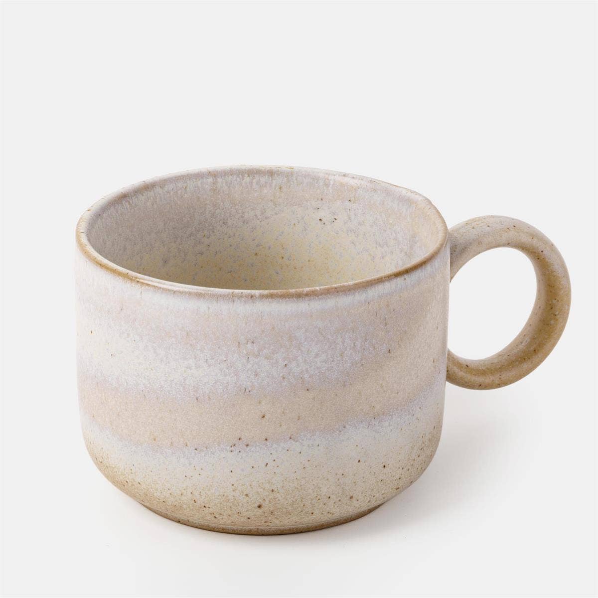 TRUU Reactive Glaze Ceramic Handled Mug , 6.2x4.1x3