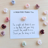 UNLIFTED INK Mini Gratitude Card with Heart Figurine - Appreciation Gift