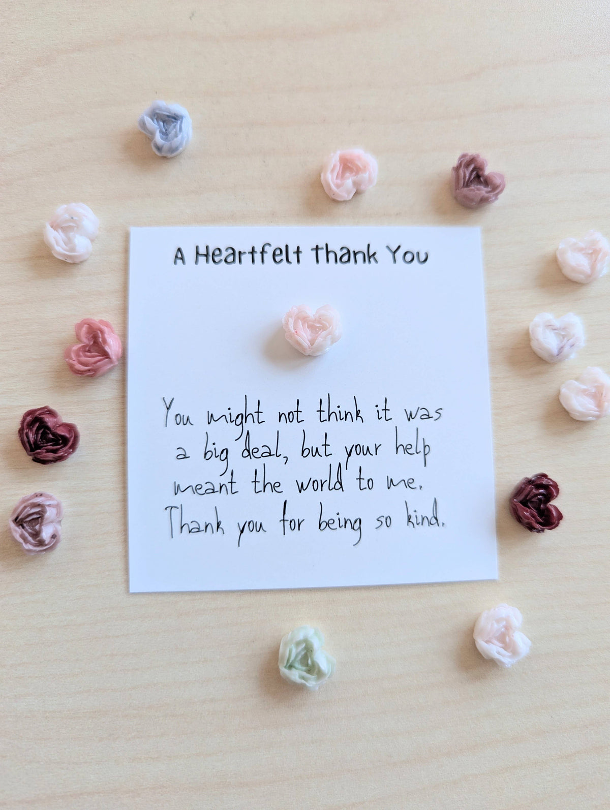 UNLIFTED INK Mini Gratitude Card with Heart Figurine - Appreciation Gift