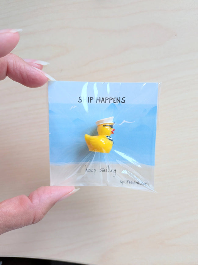 UNLIFTED INK Keep Sailing Mini Card | Nautical Duck Encouragement card