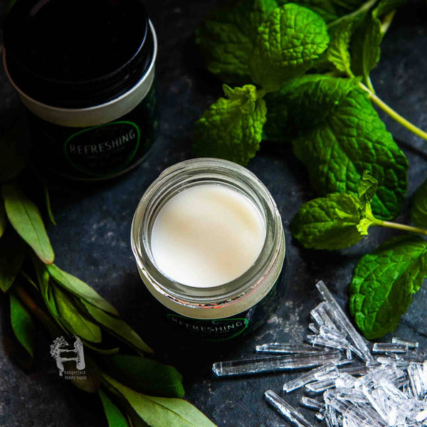 Badgerface Green Tea Face Cream. Refreshing Cleansing Balm.