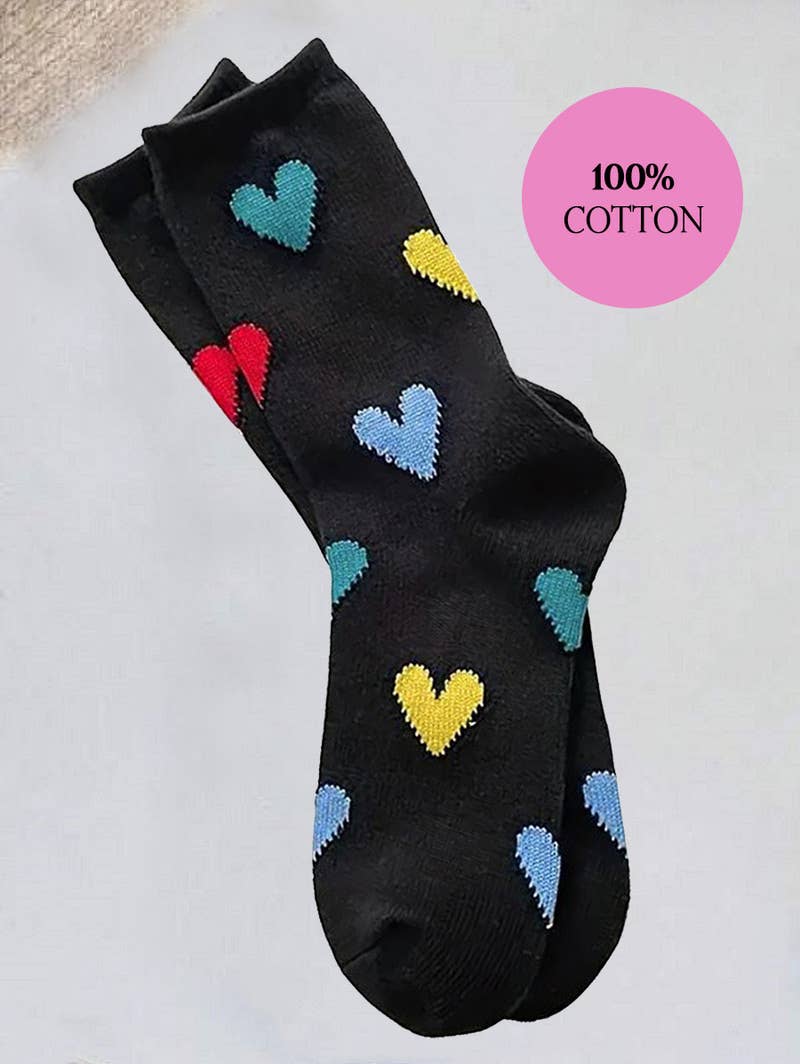 24 POPS HEART CASUAL SOCKS