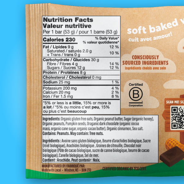 MADE WITH LOCAL Peanut Butter Blondie | Organic Real Food Bar