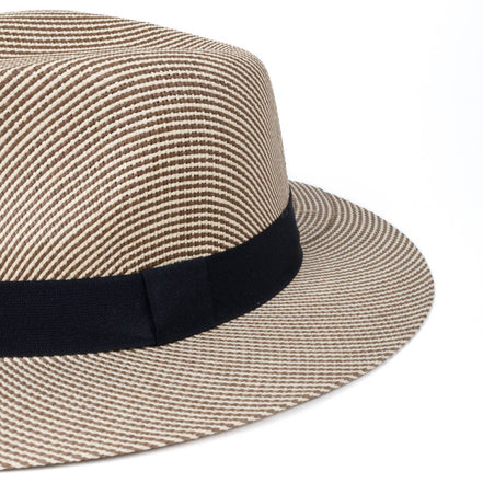 SELINI Men's S/S Black Banded Fashion Fedora hat
