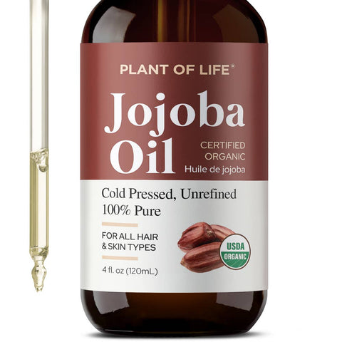 Plant of Life Jojoba Oil | Organic | Skin, Hair, DIY | 100% Pure | Size