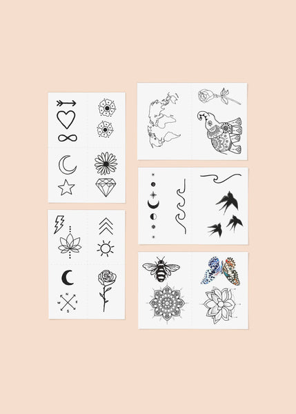 INKED BY DANI Best Sellers Temporary Tattoo Pack