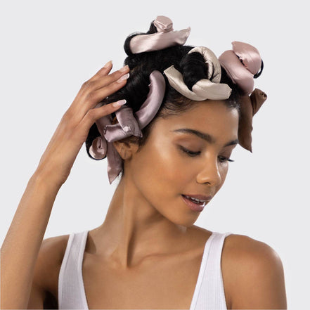 KITSCH Satin Wrapped Flexi Rods 6pc Set - Rosewood