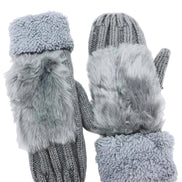 JC SUNNY Faux-Fur Mittens