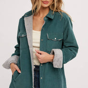 BLUIVY CORDUROY SHERPA-LINED JACKET
