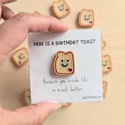 UNLIFTED INK Birthday Toast Card – Cute Mini Toast Pun Card 