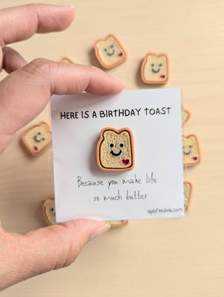 UNLIFTED INK Birthday Toast Card – Cute Mini Toast Pun Card 