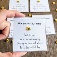 UPLIFTED INK Bee-autiful Friend Card with Bee Figurine