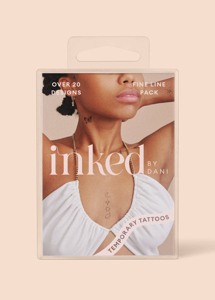 INKED BY DANI Fine Line Temporary Tattoo Pack