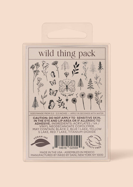 INKED BY DANI Wild Thing Temporary Tattoo Pack