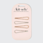 KITSCH Metal Rhinestone Drop Bobby Pins 4pc Set - Gold/Silver