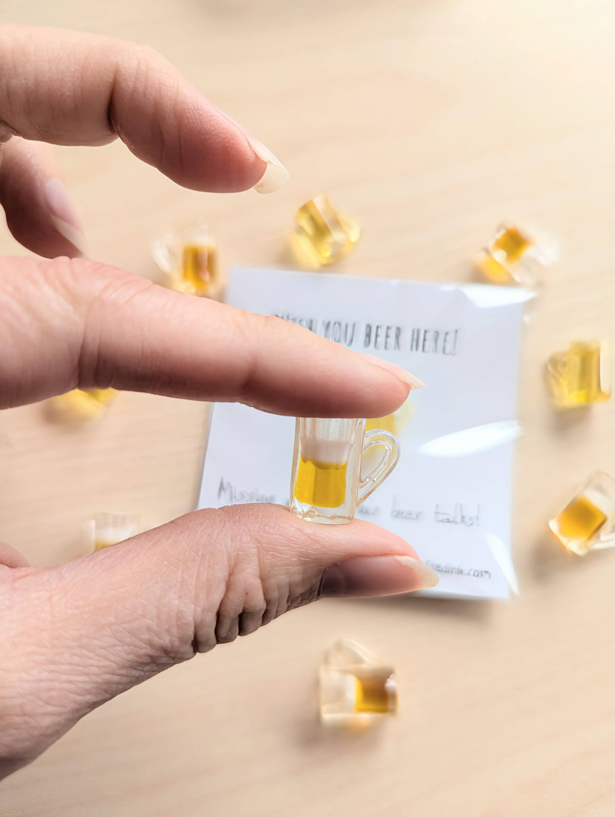 UNLIFTED INK Funny Beer Thinking of You Card with Mini Beer Mug | Gift