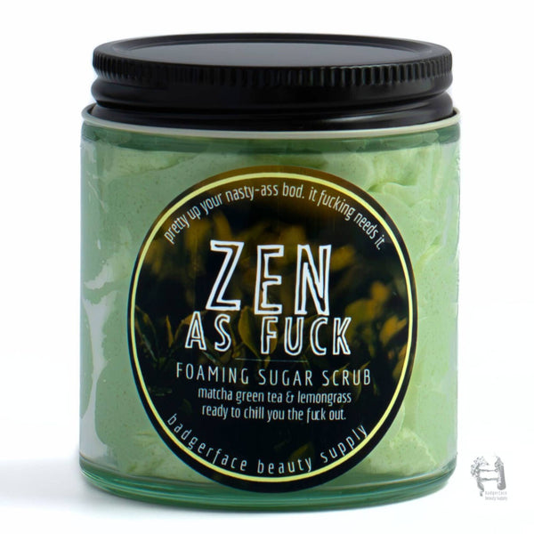 Badgerface Green Tea Scrub. Zen Gift. Yoga Gifts. Natural Body Scrub.
