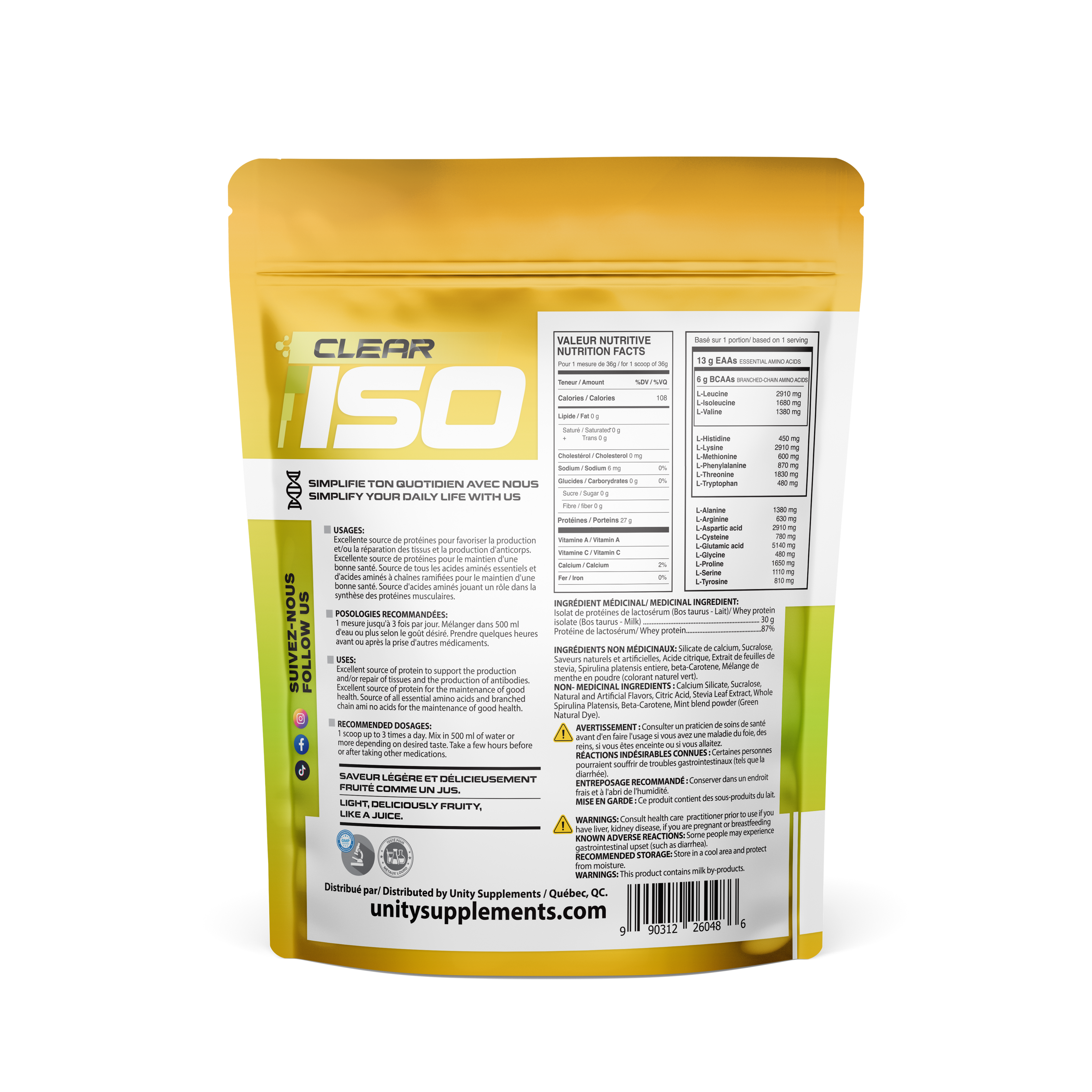 Unity Juice Protein - Citrus Blast 410g