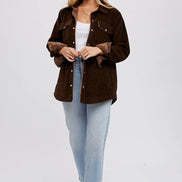 BLUIVY CORDUROY SHERPA-LINED JACKET