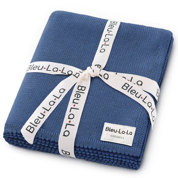 Bleu La La 100% Organic Luxe Baby Blanket