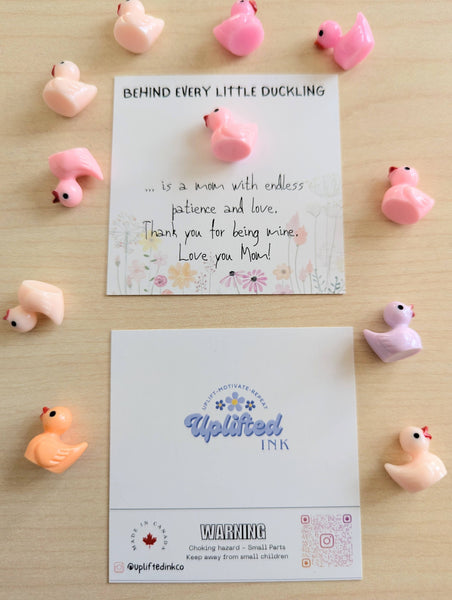 UPLIFTED Mother’s Day Card with Duck, Cute Mom Card from Daughter Son