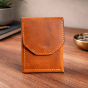 Leather Cash Wallet, Vertical Minimalist Wallet, 2026 wallet