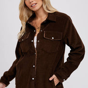 BLUIVY CORDUROY SHERPA-LINED JACKET