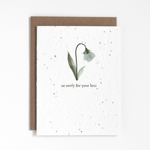 THE GOOD CARD Plantable Greeting Card - So Sorry For Your Loss