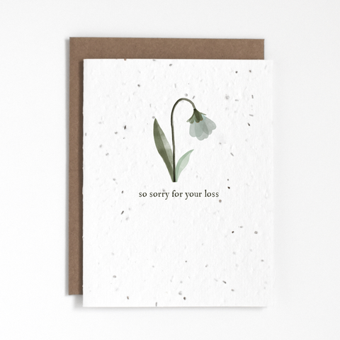 THE GOOD CARD Plantable Greeting Card - So Sorry For Your Loss