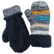 JC SUNNY Reversible Color Stripes & Sherpa Fleece Mittens