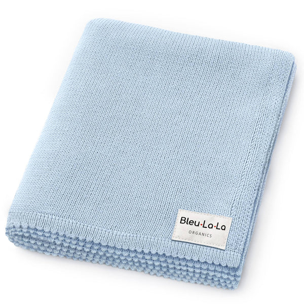 Bleu La La 100% Organic Luxe Baby Blanket